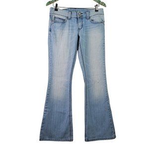 Levi's the Original Jeans Bell 423 Light Wash Low Rise Distressed Denim Sz 28